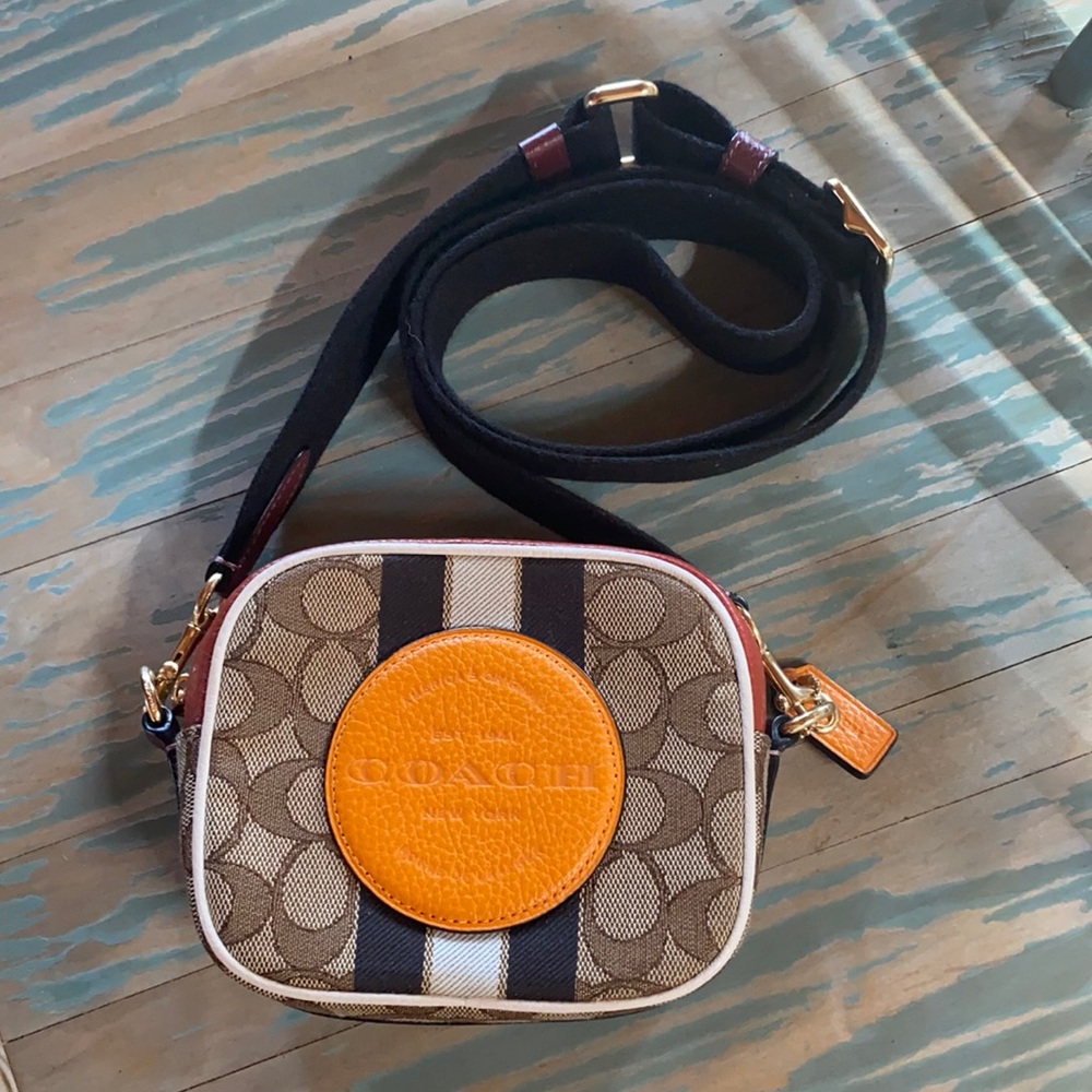 Dempsey Bag Signature Jacquard Stripe Coach Patch